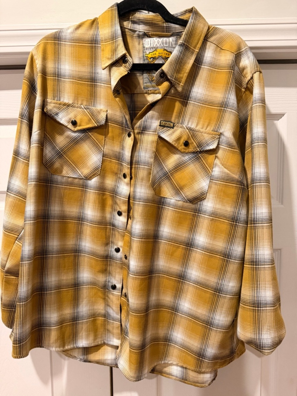 DIXXON Mustard Plaid Button-Up Shirt